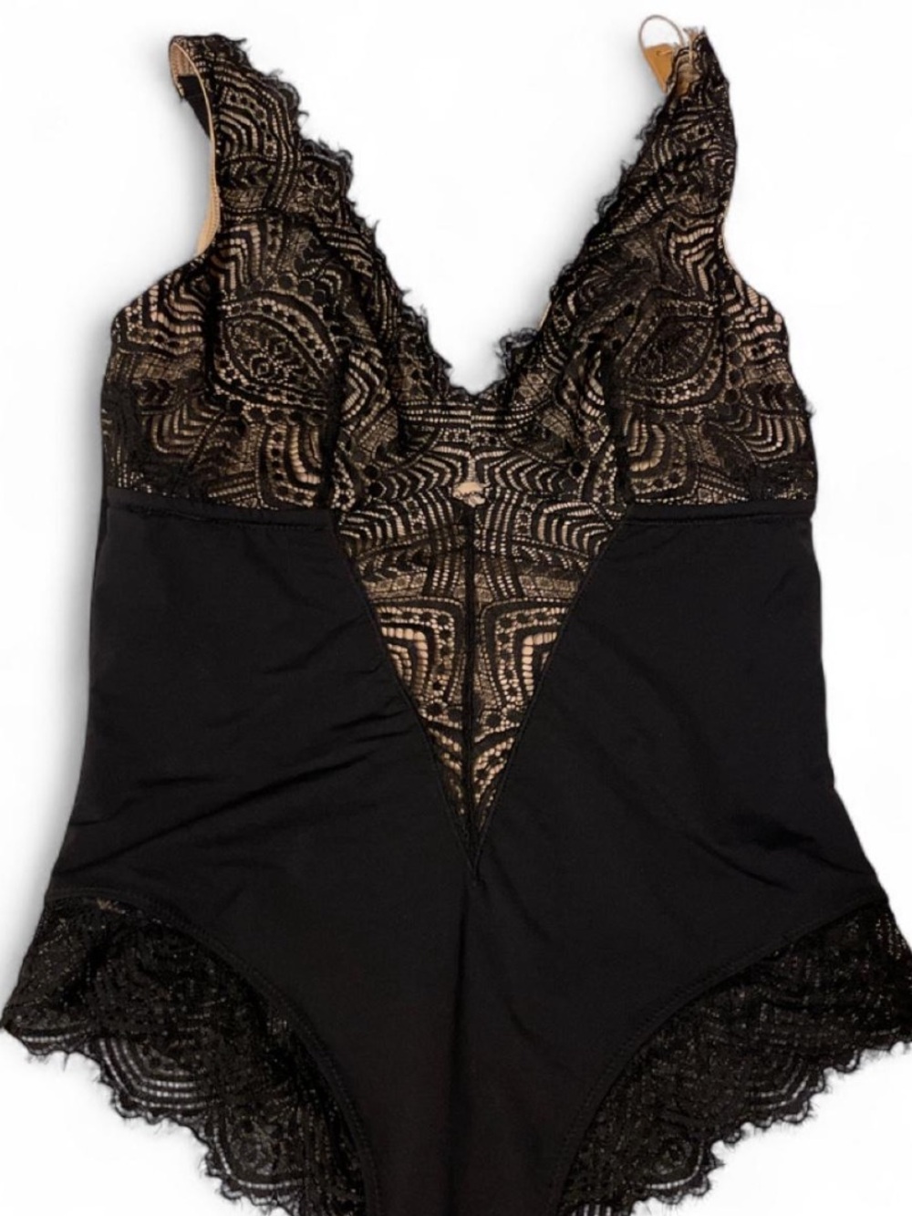 Black Lace Bodysuit Thong